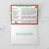 Frohe Weihnachten Gingerbread Man Holiday Rezept Karte (Innenseite)