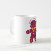 Frohe Weihnachten Gingerbread Man Kaffeetasse (Vorderseite Links)
