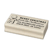 Frohe Weihnachten Gingerbread Man Rücksendeadresse Gummistempel (Stempel)