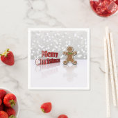 Frohe Weihnachten Gingerbread Man Serviette (Beispiel)