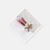 Frohe Weihnachten Gingerbread Man Serviette (Ecke)
