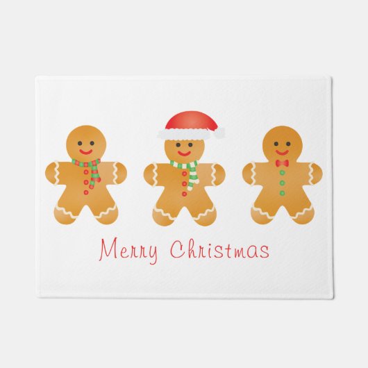 Frohe Weihnachten Gingerbread Männer Fußmatte (Vorderseite)