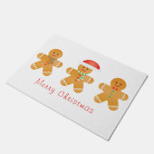 Frohe Weihnachten Gingerbread Männer Fußmatte (Schrägansicht)