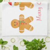 Frohe Weihnachten Gingerbread Männer Geschirrtuch (Gefaltet)