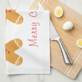 Frohe Weihnachten Gingerbread Männer Geschirrtuch (Viertel Falte)