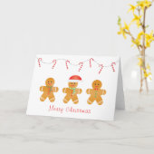 Frohe Weihnachten Gingerbread Männer Karte (Gelbe Blume)