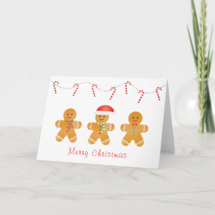Frohe Weihnachten Gingerbread Männer Karte