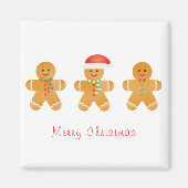 Frohe Weihnachten Gingerbread Männer Magnet (Vorne)