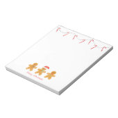 Frohe Weihnachten Gingerbread Männer Notizblock (Rotiert)