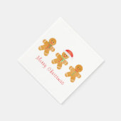 Frohe Weihnachten Gingerbread Männer Weihnachtsman Serviette (Ecke)