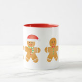 Frohe Weihnachten Gingerbread Männer Weihnachtsman Tasse (Zentrum)