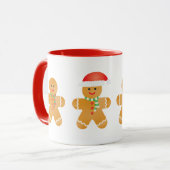 Frohe Weihnachten Gingerbread Männer Weihnachtsman Tasse (Vorderseite Links)