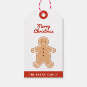 Frohe Weihnachten | Gingerbrot-Cookie-Geschenketik Geschenkanhänger (Vorderseite)