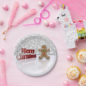 Frohe Weihnachten Gingerbrot Mann Pappteller (Party)