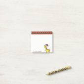 Frohe Weihnachten, Giraffe-Weihnachtsmannmütze - P Post-it Klebezettel (Auf Schreibtisch)