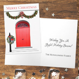 Frohe Weihnachten Girlande Briefkasten Kranz Rote
