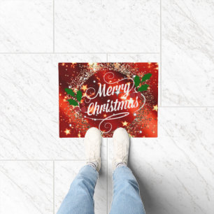 Frohe Weihnachten, Glanz und Schimmer Fußmatte