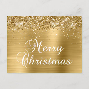 Frohe Weihnachten Glänzende Goldfolie