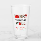 Frohe Weihnachten Glas (Vorderseite)