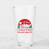 Frohe Weihnachten Glas (Vorderseite)