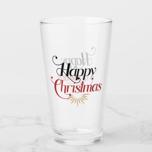 Frohe Weihnachten Glas (Rückseite)