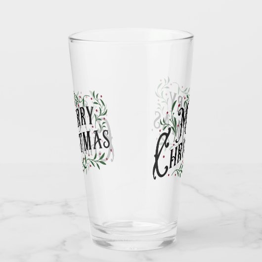 Frohe Weihnachten Glas (Rechts)