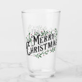 Frohe Weihnachten Glas (Vorderseite)