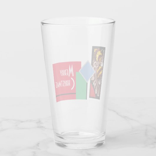 Frohe Weihnachten Glas (Rückseite)