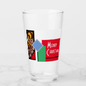 Frohe Weihnachten Glas (Vorderseite)