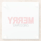 Frohe Weihnachten Glasuntersetzer (Rückseite)