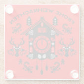 Frohe Weihnachten Glasuntersetzer (Rückseite)