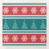 Frohe Weihnachten Glasuntersetzer (Vorderseite)