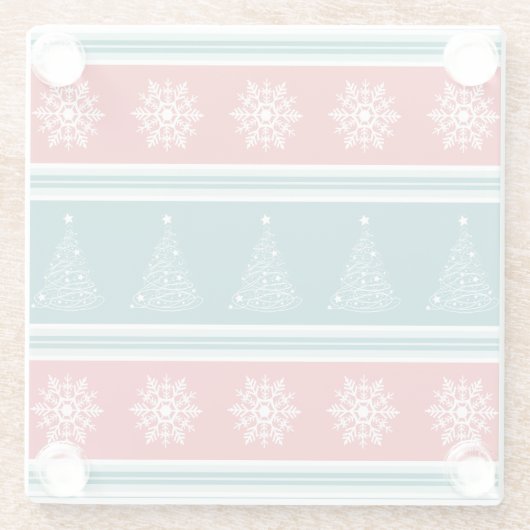 Frohe Weihnachten Glasuntersetzer (Rückseite)