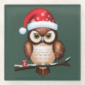 Frohe Weihnachten Glasuntersetzer (Vorderseite)