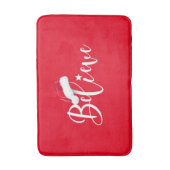 Frohe Weihnachten - Glaube an den Weihnachtsmann m Badematte (Vorderseite Vertikal)