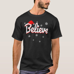 Frohe Weihnachten glauben an Weihnachten Rentiere T-Shirt