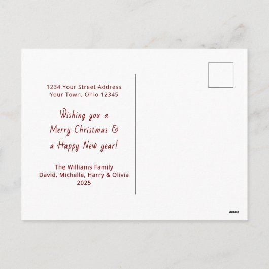 Frohe Weihnachten glauben Moderne Evergreen Tree (Rückseite)