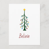 Frohe Weihnachten glauben Moderne Evergreen Tree (Vorderseite)