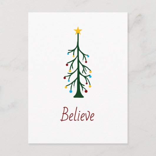 Frohe Weihnachten glauben Moderne Evergreen Tree (Vorderseite)