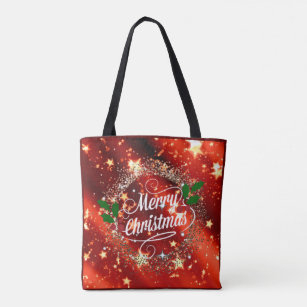 Frohe Weihnachten, glisten und funkeln Tasche