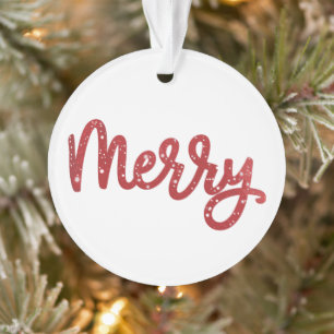 Frohe Weihnachten Glitter Urlaub  Ornament