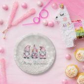 Frohe Weihnachten, Glitzer Bokeh, Niedliche rosa N Pappteller (Party)