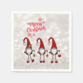 Frohe Weihnachten, Glitzer Bokeh, Niedliche Rote N Serviette (Vorderseite)