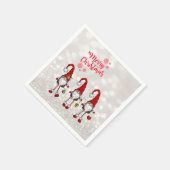 Frohe Weihnachten, Glitzer Bokeh, Niedliche Rote N Serviette (Ecke)