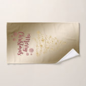 Frohe Weihnachten Glitzer. Goldweihnachtsbaum Badhandtuch Set (Handtuch)