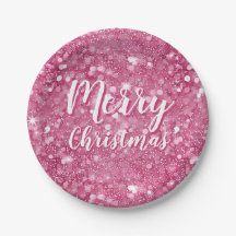 Frohe Weihnachten Glitzer Rosa