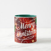 Frohe Weihnachten Glitzer und funkeln Tasse (Zentrum)