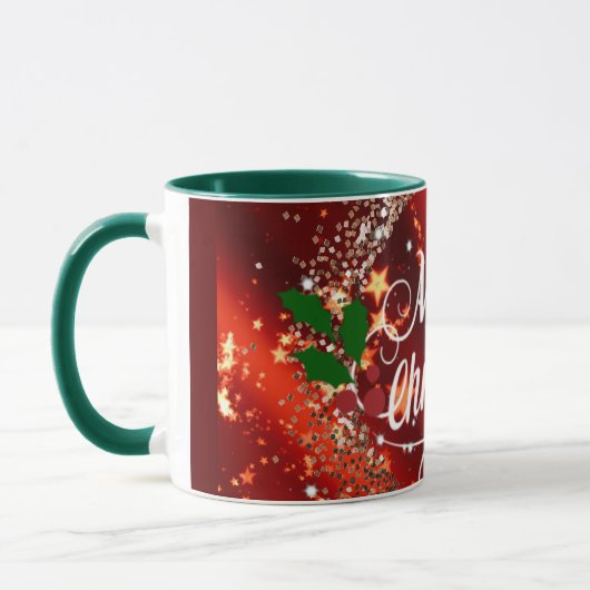 Frohe Weihnachten Glitzer und funkeln Tasse (Links)
