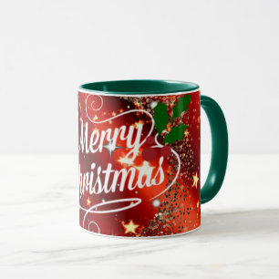 Frohe Weihnachten Glitzer und funkeln Tasse