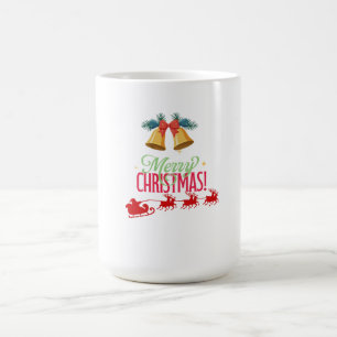 Frohe Weihnachten – Glocken & Weihnachtsschlitten Kaffeetasse